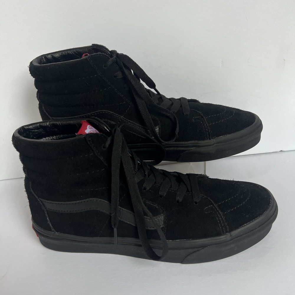 Vans Sk8-Hi Men Size 7.5 Triple Black Athletic Walking Skateboard Shoes Sneakers